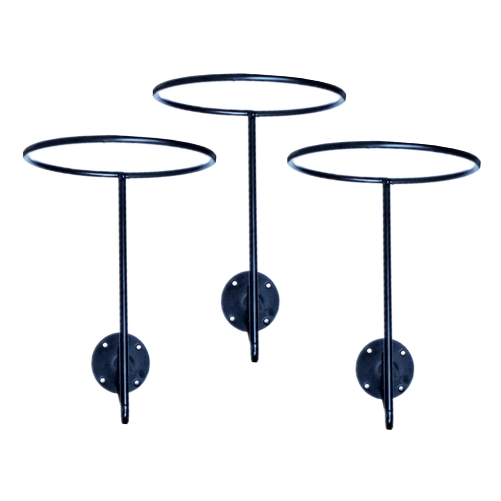 3pcs Metal Wall Mount Helmet Display Holder Stand Hook Rack Hanger Storage