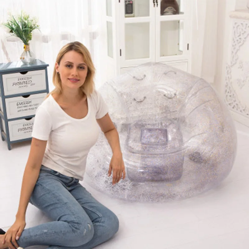 

Bag Air Sofa Waterproof Glitter Inflatable PVC Chair Beach Party Home Office FAS6