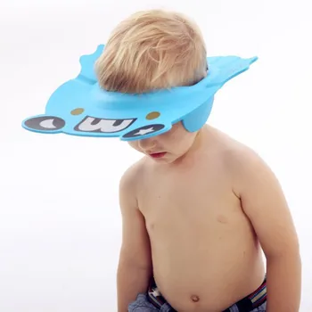 

Kids Baby Cartoon Animal Shower Cap Adjustable Waterproof Shampoo Cap Children Ear Guard Protect Kids Bath Visor Haircut Hat