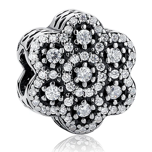PY1286 Fit pandora браслет стерлингового серебра 925 цветок, apple, узел Сердце, Клевер Хрустальные Бусы Подвески DIY Изготовления Ювелирных Изделий - Цвет: PY1286