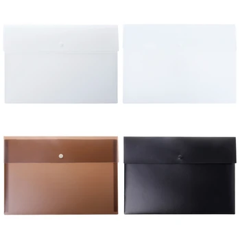 

A4 Size Portable PP Plastic Envelope File Waterproof Storage Bag Document Folder
