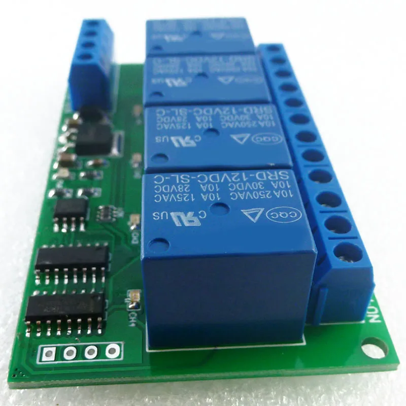 4 канала DC 12 В RS485 релейный модуль Modbus RTU и AT команда дистанционное управление переключатель для PLC PTZ камера Мониторинг безопасности