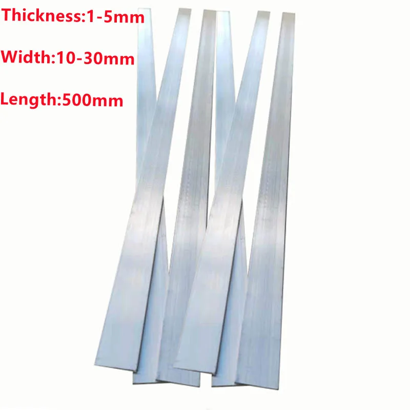 

0.5 Meter1060 Aluminum Flat Plate Bar Sheet Machinery Part For 3D Printed Thickness 1/2/3/4/5mm Width 10/20/25/30mm Length 500mm