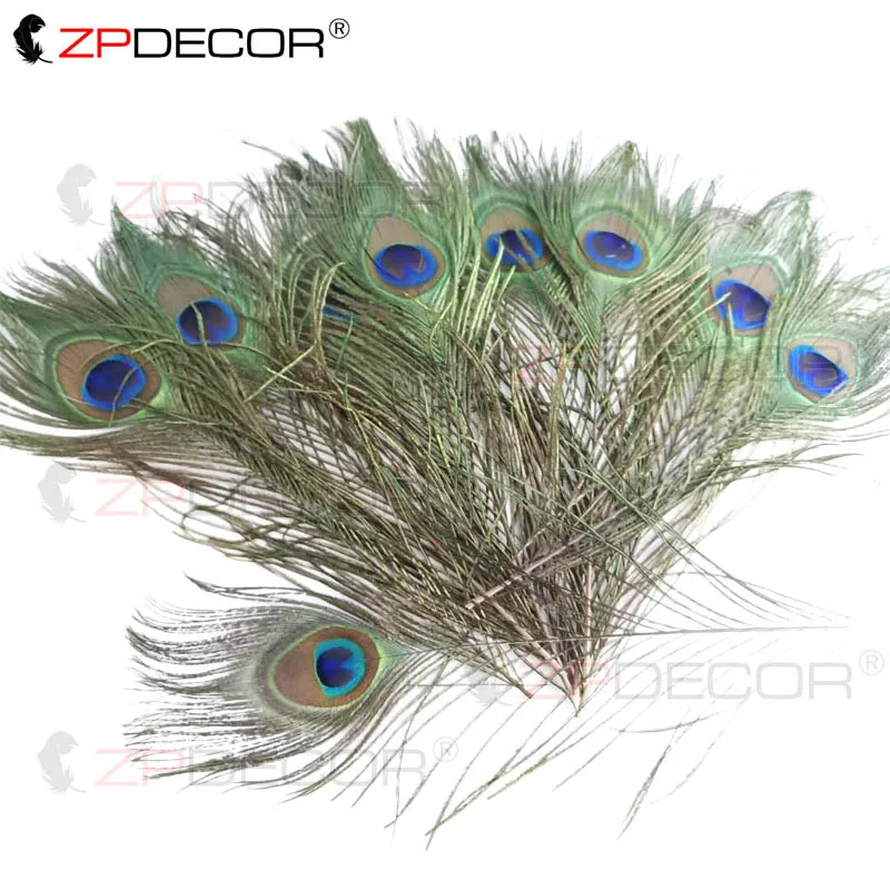 Zpdecor 30-35 см натуральный цвет Перья павлина