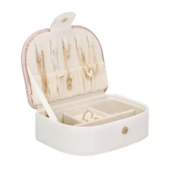 

Portable European Jewelry Box Necklace Earring Ring Large Capacity Storage Case
