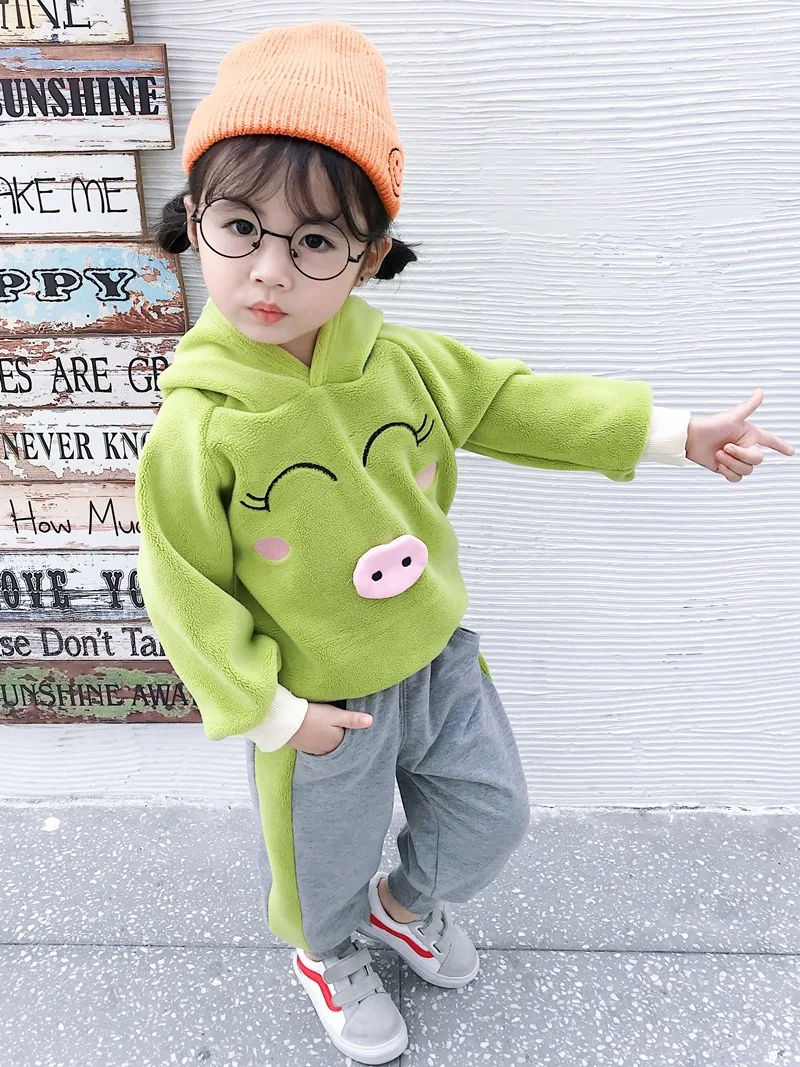 Baby Girls' Sets Winter Long-sleeved Coat and Pants