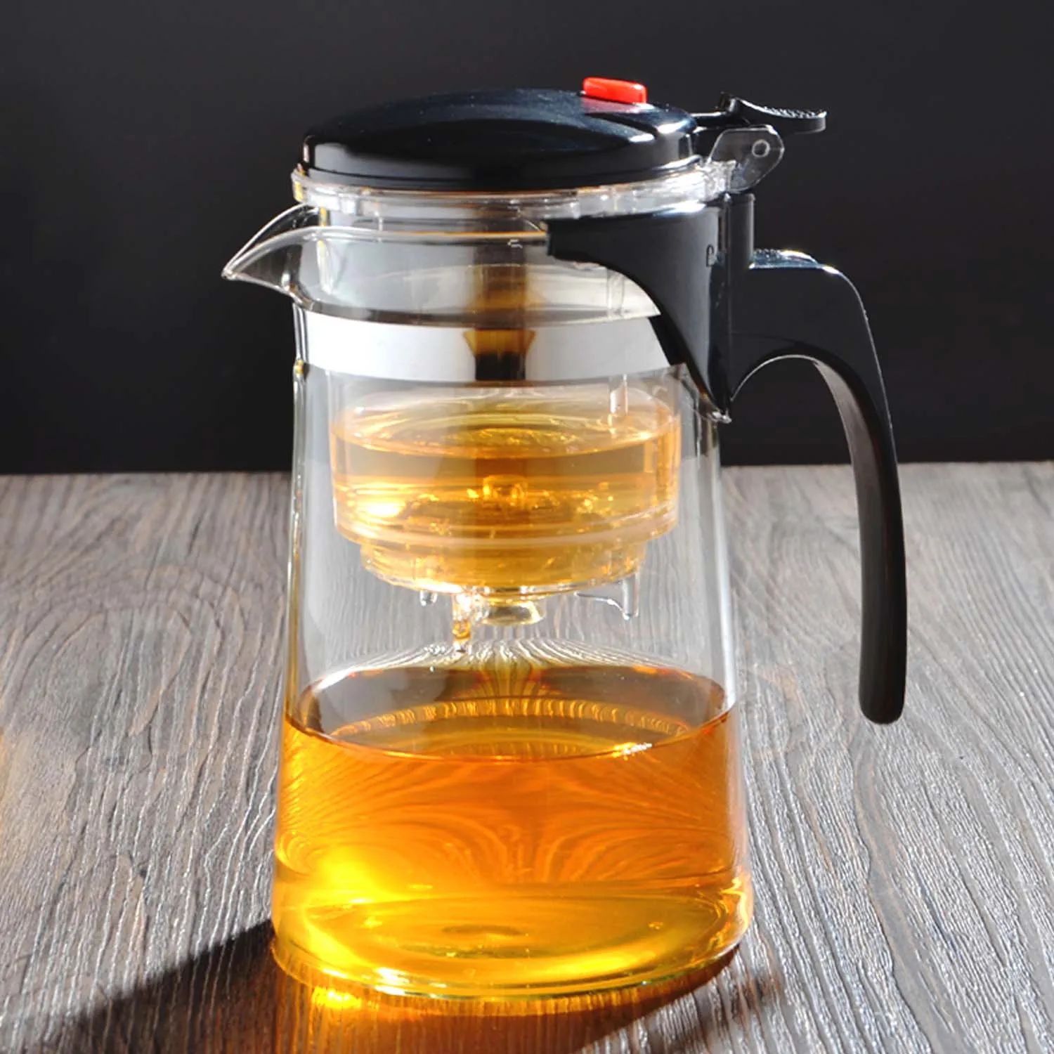 Behogar 950 мл стеклянный Gongfu Чайный горшок с россыпью листьев, чайник, пивоваренный со съемным Infuser для офисная кружка