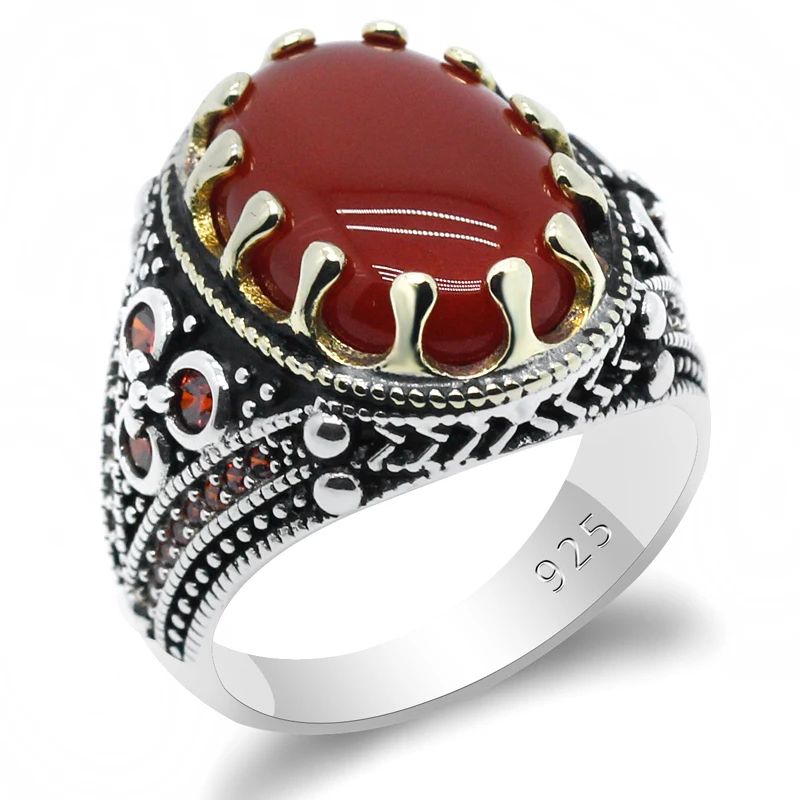 Men's/Women's Silver agate RING Fashion Jewelry Size Pick HOT