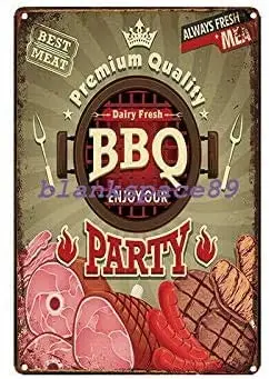 

BBQ Enjoy Our Party Metal Tin Sign 12x16 Inch Home Kitchen Bedroom Bar Sign Decoration