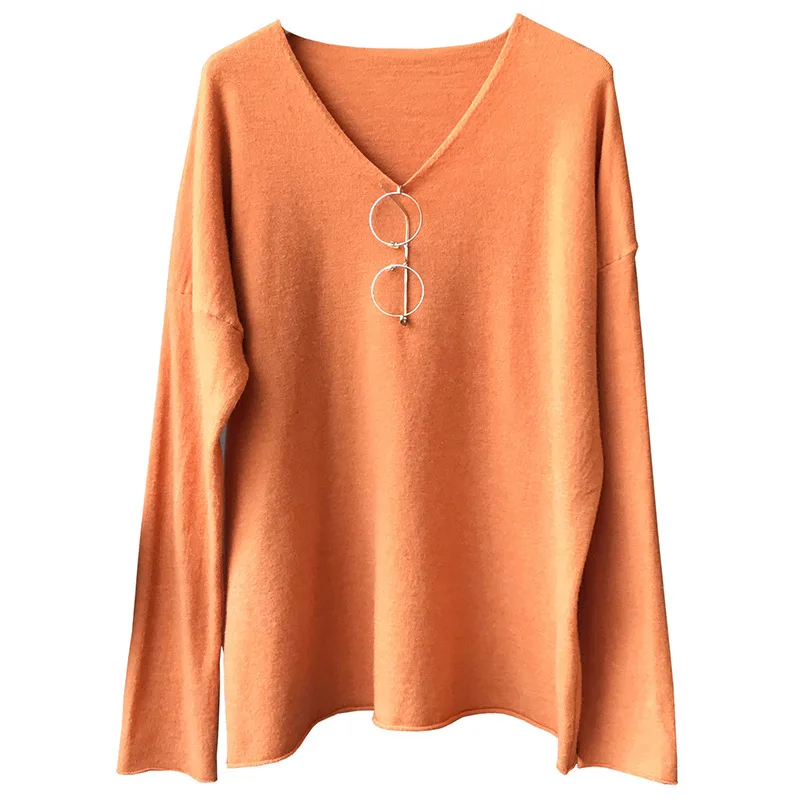 Mooirue осень женский свитер Харадзюку длинный вязаный эластичный джемпер Feminino розовые оранжевые Топы