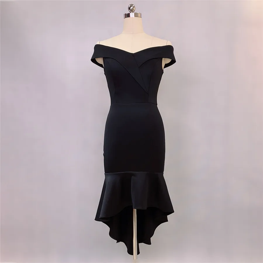 Vestidos De Gala Высокая Низкая Русалка платье для выпускного вечера DX344-3 сексуальное с коротким рукавом размера плюс вечерние элегантные платья с вырезом лодочкой для выпускного вечера