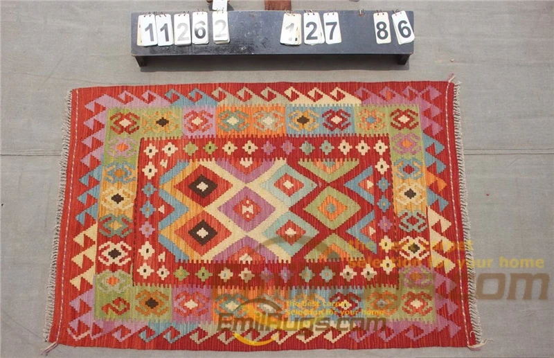 11262 kilim carpet wool Wool Woven Big For Living Room Geometric Bohemian Wool Knitting - Цвет: 11262
