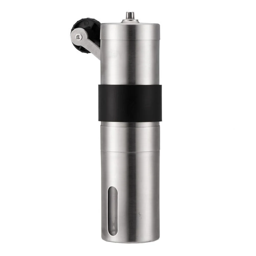 

Coffee Grinder Manual Stainless Steel Adjustable Coffee Bean Mill Kitchen Tools with Rubber Loop Ring