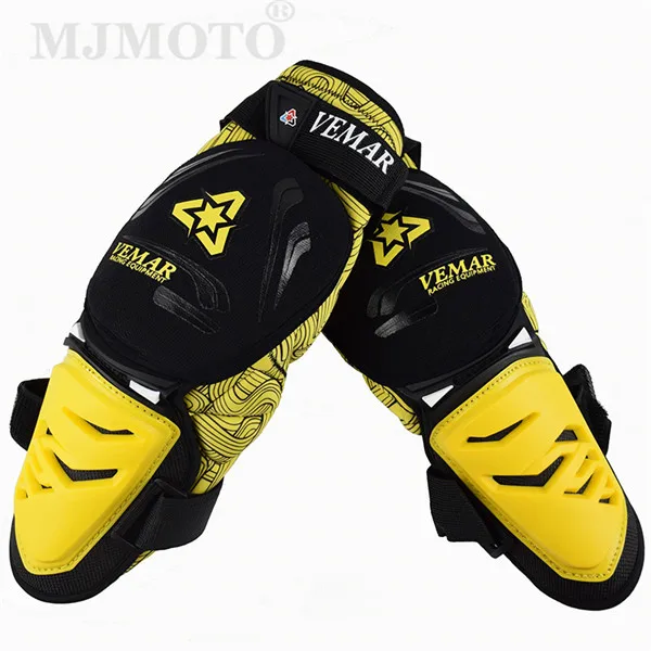 E02 YELLOW Vemar противопожарные PP оболочки moto rcycle защитные наколенники мото Brace Поддержка рыцарь падение ножная обмотка MTB Велоспорт наколенники - Цвет: E02 YELLOW
