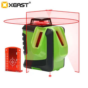 

XEAST XE-622R 6 line Red laser level meter 360 degree laser level with outdoor mode tilt mode Self Leveling Plus Plumb Point
