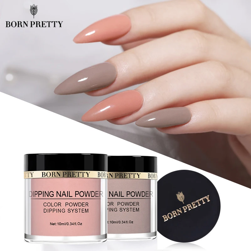  BORN PRETTY 10 ml Dipping Nail Powder Pure Nail Color Natural Dry Colorful Nail Art Pigment Dust Po