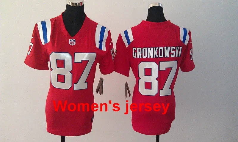 A+++ для женщин, для девушек, сшитые, Новая Англия, s 12, Tom Brady 87, Rob Gronkowski, Вышивка логотипов, Размеры s-XXL, Джерси - Цвет: Зеленый