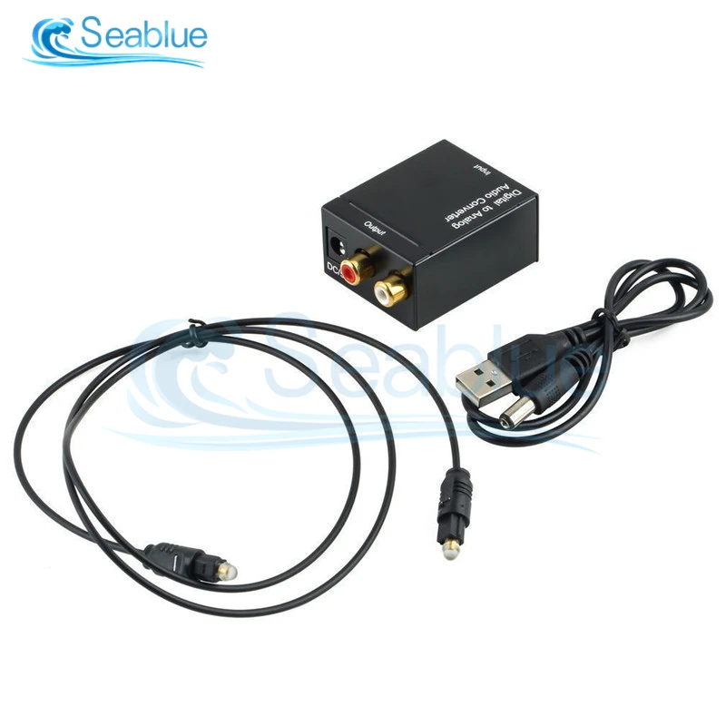 

Protable 3.5mm Jack Coaxial Optical Fiber Digital to Analog Audio AUX RCA L/R Converter SPDIF Digital Audio Decoder Amplifier