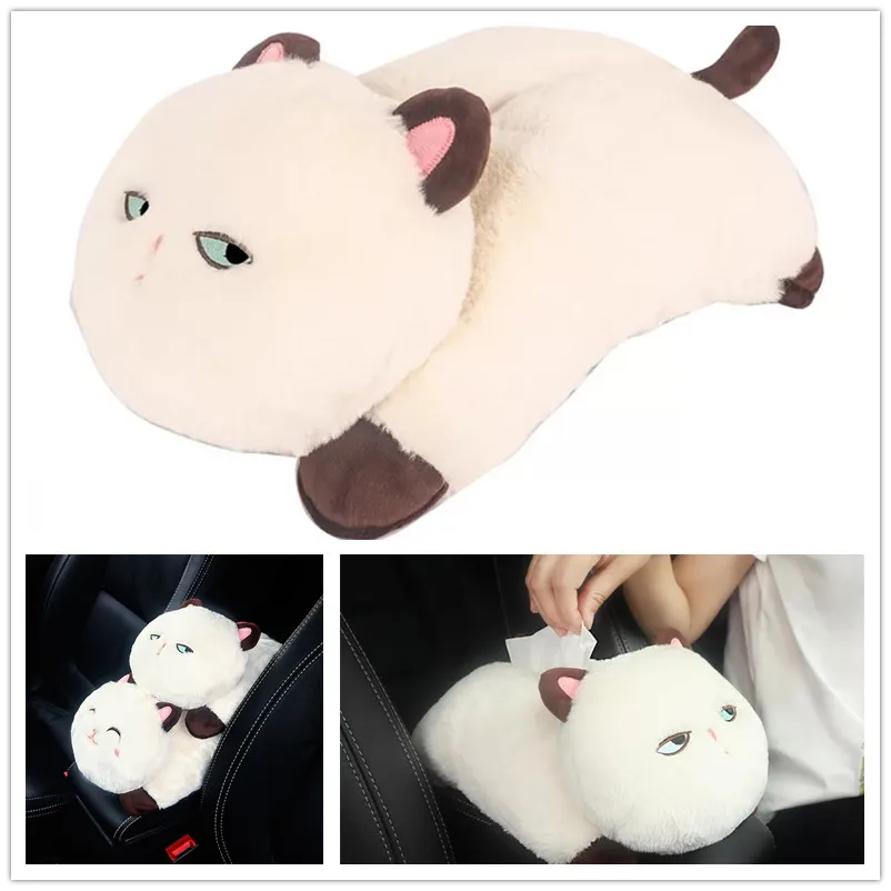 

Napkin Cat Tissue Box Car Holder Cute Cartoon Cat Tissue Box Seat Back Hanging Napkin Container Holder Box For Handkerchiefs