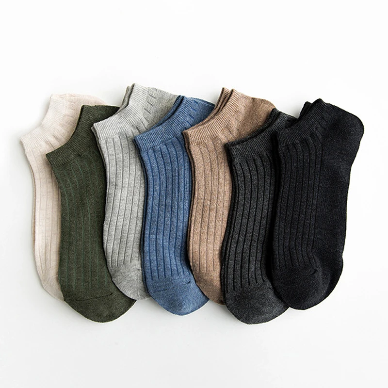 

5 pairs Invisible Summer Boat No Show Socks Ankle Solid Casual Cotton Non-slip Men Short Low Sock Slippers Silicone Women Socks