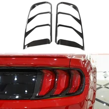 for Ford Mustang Accessories Car Exterior Tail Light Carbon Fiber Decorative Sticker ABS Trim Taillight Guard Cover