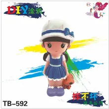 Виниловая цветная рисованная кукла цветная рисованная Принцесса Белый эмбрион Виниловая фигурка белый эмбрион монета банка