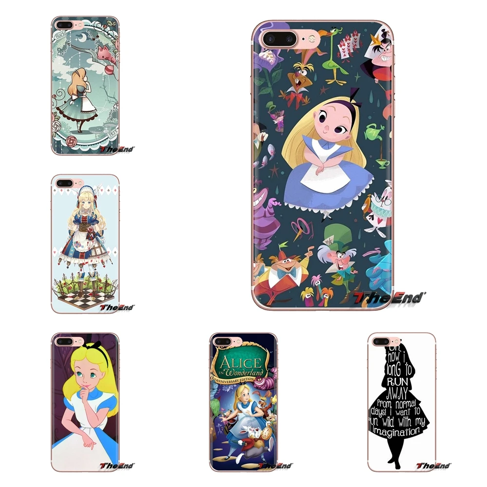 Алиса в стране чудес для samsung Galaxy S3 S4 S5 Mini S6 S7 Edge S8 S9 S10 Plus Note 3 4 5 8 9 прозрачные мягкие