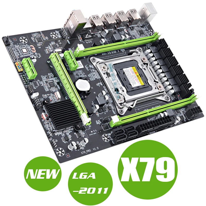 Atermiter X79 комплект материнской платы с LGA2011 комбо Xeon E5 2630V2 процессор 2 шт x 4 ГБ = 8 Гб памяти DDR3 ram 1600 МГц PC3 12800R PCI-E