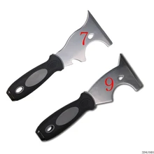 Нержавеющая сталь краска скребок для шпаклевки 7в1 инструмент краска консервный нож обои скребок