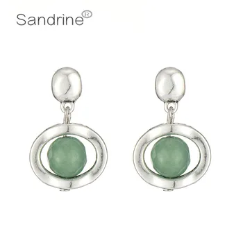 

Sandrine Fashion Jewelry Western Style Color Stone Beads Women Earrings Cheap Price Cute Romantic Female Couple Christmas Gift