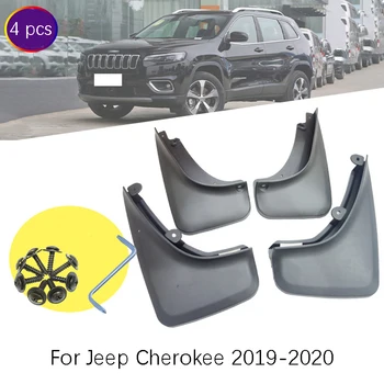 

Set of 4 car Front and Rear Splash Guard Mud Flaps mudguards fender For JEEP Cherokee 2019-2020 car Accessories