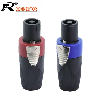 

48pcs/lot NL4FX 4 Pin Speaker Power Amplifier Connector Male Plug Audio Speaker Loudspeaker Amplifier 4 Poles AC Power Connector