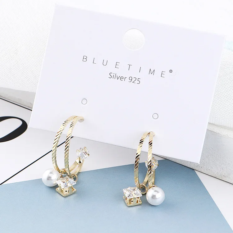 Прямые продажи серьги Aretes Oorbellen корейские новые Ins модные жемчужные серьги S925 иглы Циркон чистая ювелирные изделия оптом