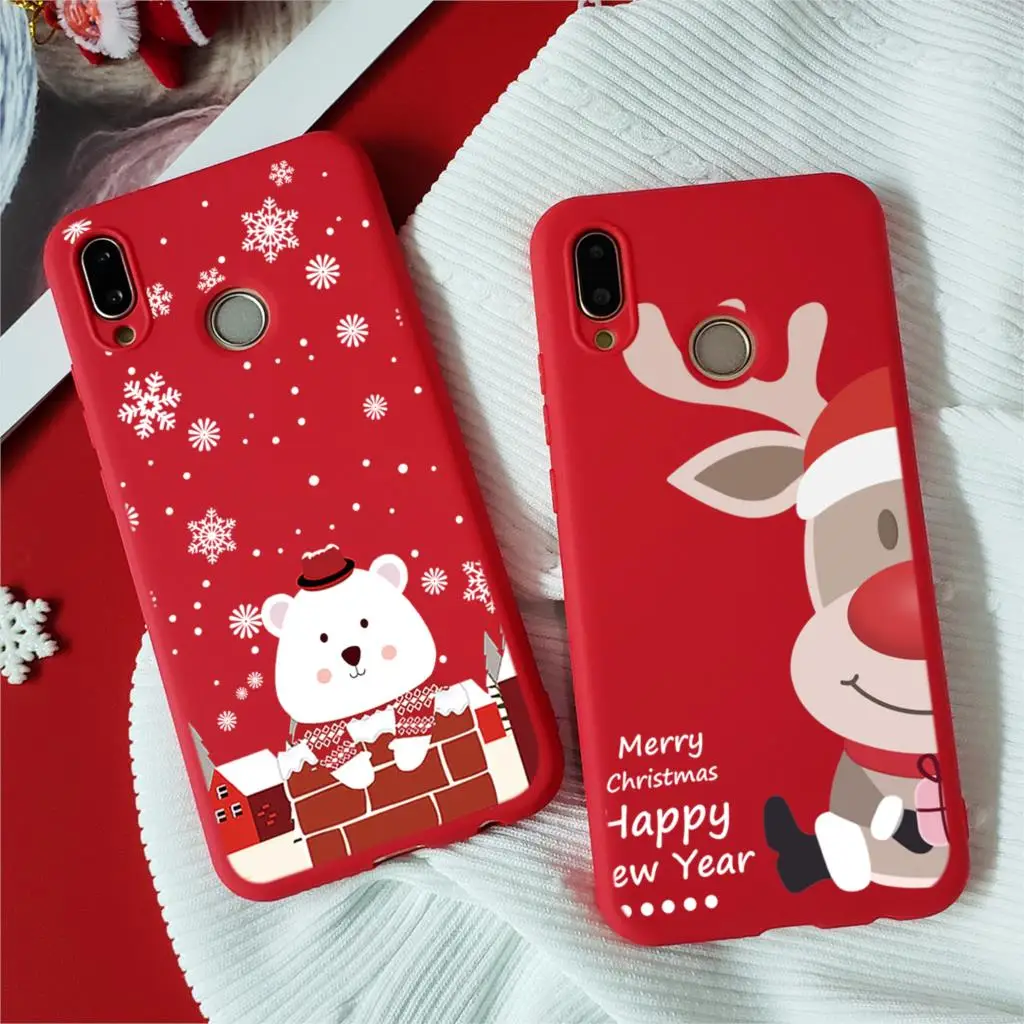 

Merry Christmas Soft TPU Cases For Huawei Honor 9X 7A 8X 10i 20i Mate 20 10 30 P30 P10 P20 Pro Lite 2017 P Smart 2019 Case Cover