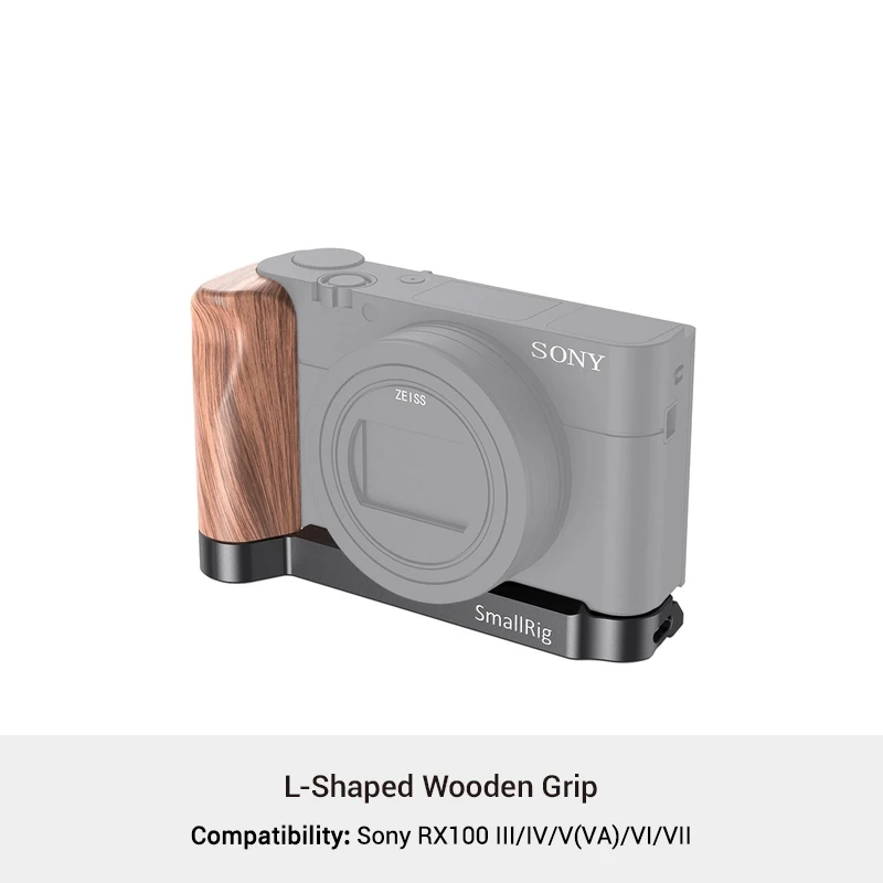 SmallRig RX100 M7 L 字型木製グリップ Sony RX100 III / IV / V(VA