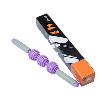 

18 Inch Muscle Massager Gym Muscle Relaxation Bar Muscle Massage Roller Yoga Deep Muscle Relaxation Massage Shaft-Purple