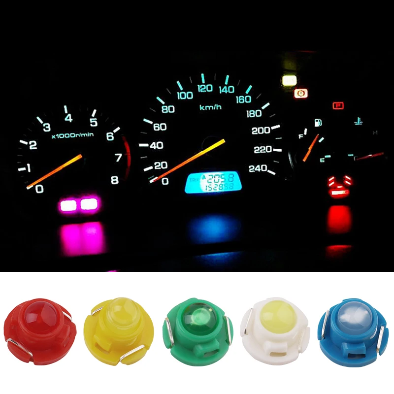 

4X T4.7 COB led light bulbs Dashboard Winding Light Warning Indicator Light Warning Indicator Light white blue red yellow green