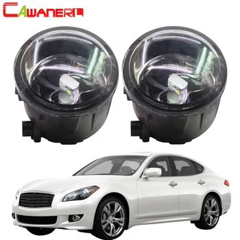 

Cawanerl 2 X Car Styling Front Fog Light Lampshade + H11 LED / Halogen Lamp DRL 12V For Infiniti M M25 M37 M56 2011 2012 2013