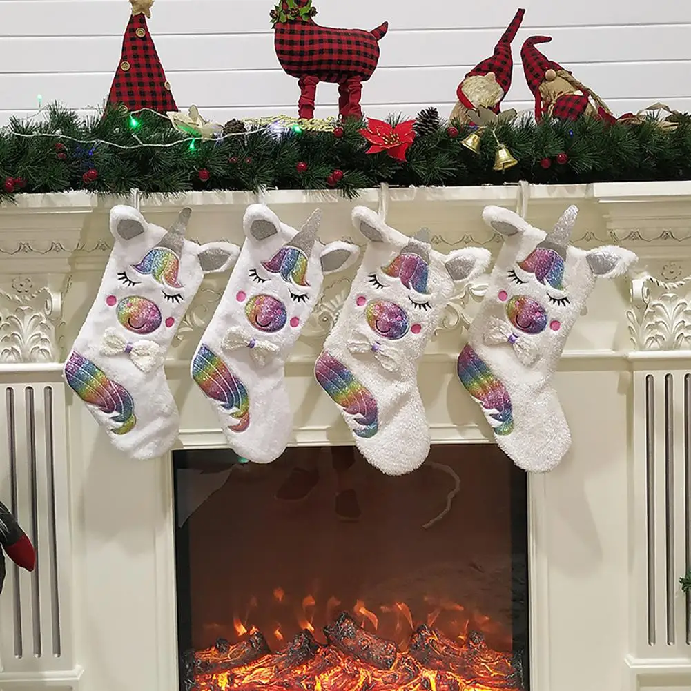 

Large Size Christmas Stocking Candy Bag for Home Party Xmas Tree Decor