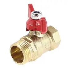 Замена мужского и женского пола 1/2PT-бабочка сцепление латунный шаровой клапан
