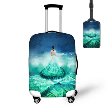 

THIKIN 2020 Arrival Pretty Frozen Baikal Fairy Dress Print Travel Luggage Cover with Tag Case Covers for Tourism Convenience