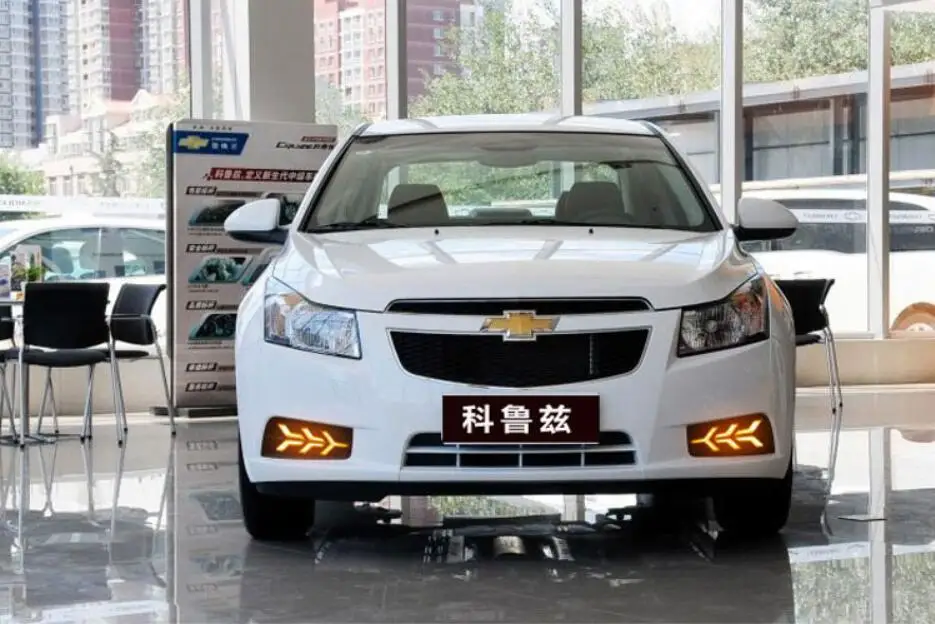 2009 2010 2011 2012 2013 год для Chevrolet Cruze дневной свет Автомобильные аксессуары светодиодный DRL фары для Cruze противотуманные фары