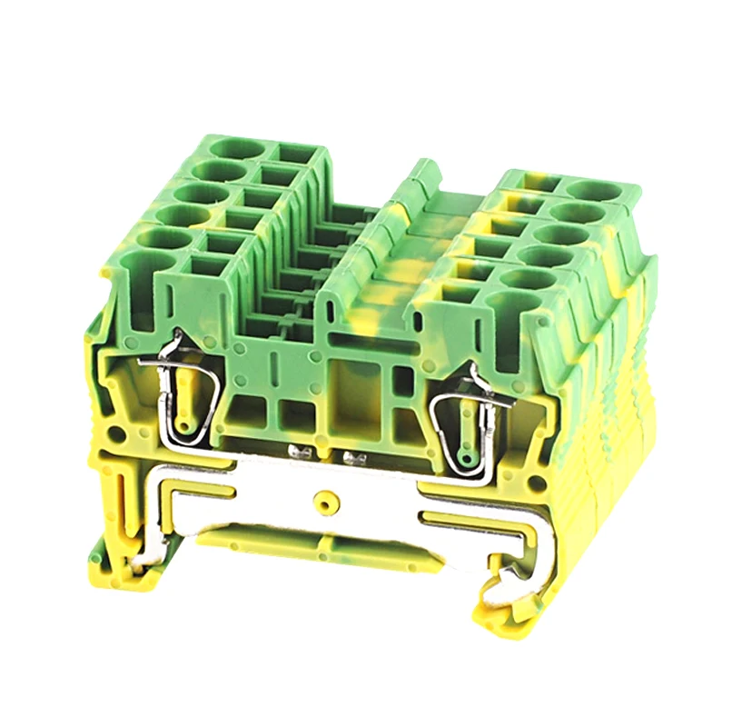 1 шт. Сезон весна Клемма заземления блоки ST2.5 PE Bornier Din Rail желтый и зеленый цвета