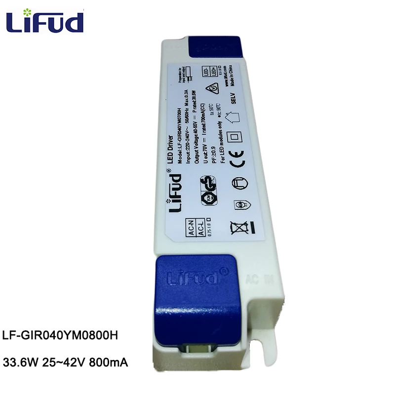 Светодиодный трансформатор Lifud 33 6 Вт AC220-240V мА 25-42 В постоянного тока LF-GIR040YM0800H