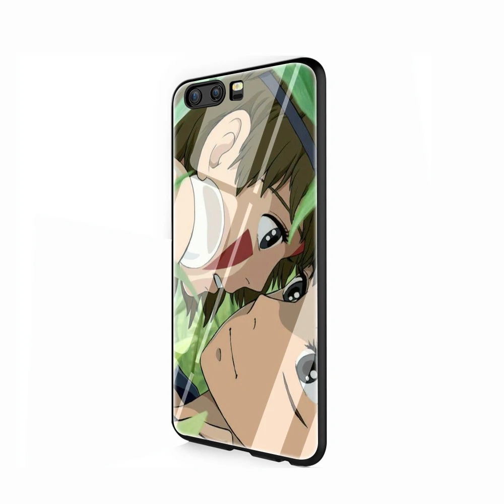 EWAU фигурка Принцесса Мононоке закаленное стекло чехол для телефона huawei mate P 10 20 30 Lite Pro Y9 Honor 8X 7A - Цвет: G4
