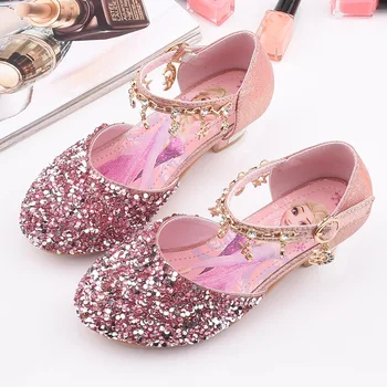 

AFDSWG new sandal for children, girls princess shoes spring and autumn children's crystal shoes little girl performance shoes