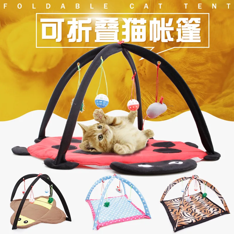 

Pet Hammock Cat Breathable Environmentally Friendly Cartoon Fun Bell Toy Cat Tent