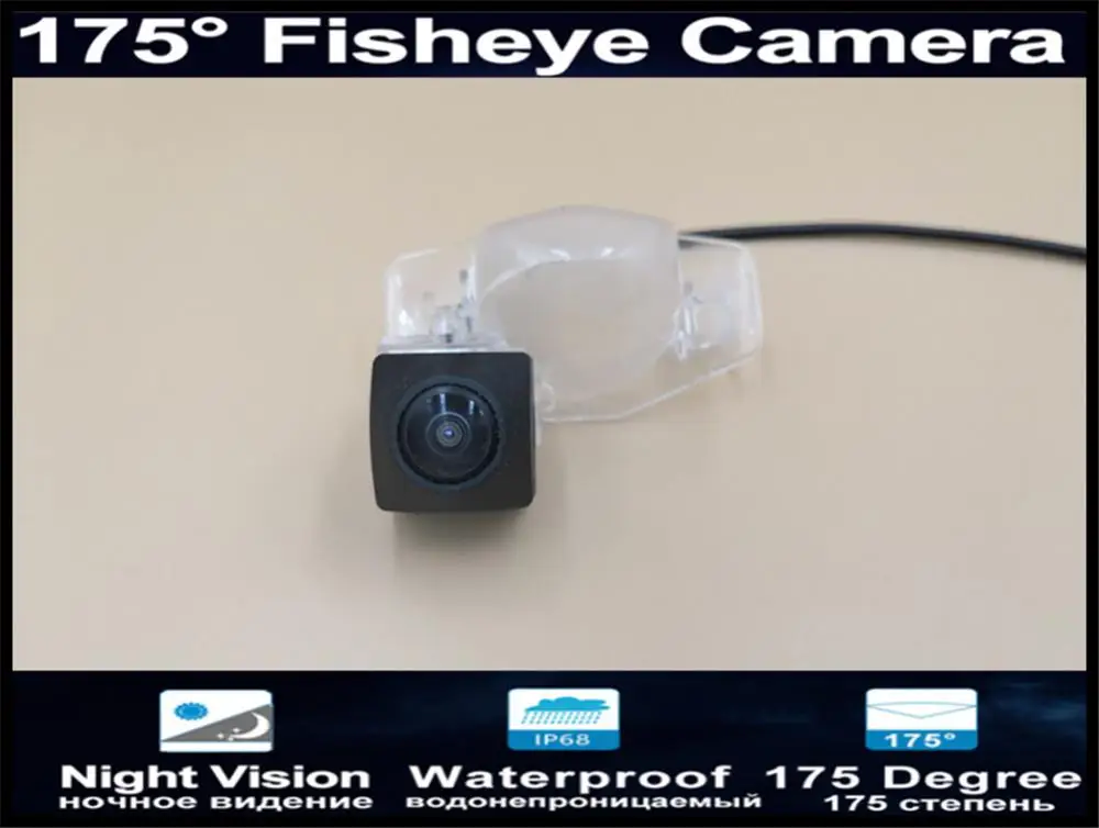 camera only 1080P 175 градусов Fisheye MCCD Автомобильная камера заднего вида для Honda CR-V 2000- подходит 2006 2007 2008 2009 2010 заднего хода автомобиля Камера - Название цвета: camera only