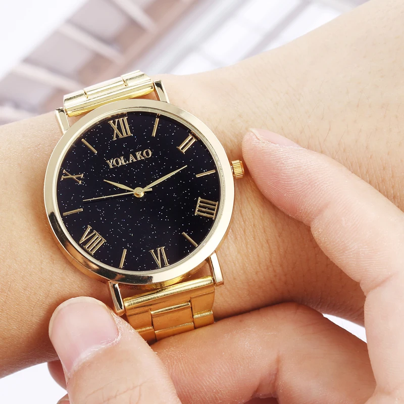 Mens Watches Business Conference Office Quartz WristWatch Starry Sky Stainless Steel Strap Date Clock Gift Relogio Masculino