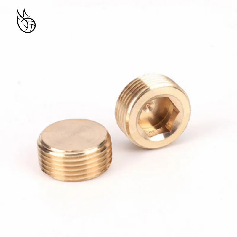 

1/8" 1/4" 3/8" 1/2" 3/4" BSP Male Thread Brass Hex Head Socket End Cap Plug Copper Coupler Connector Adapter Pipe Fittings